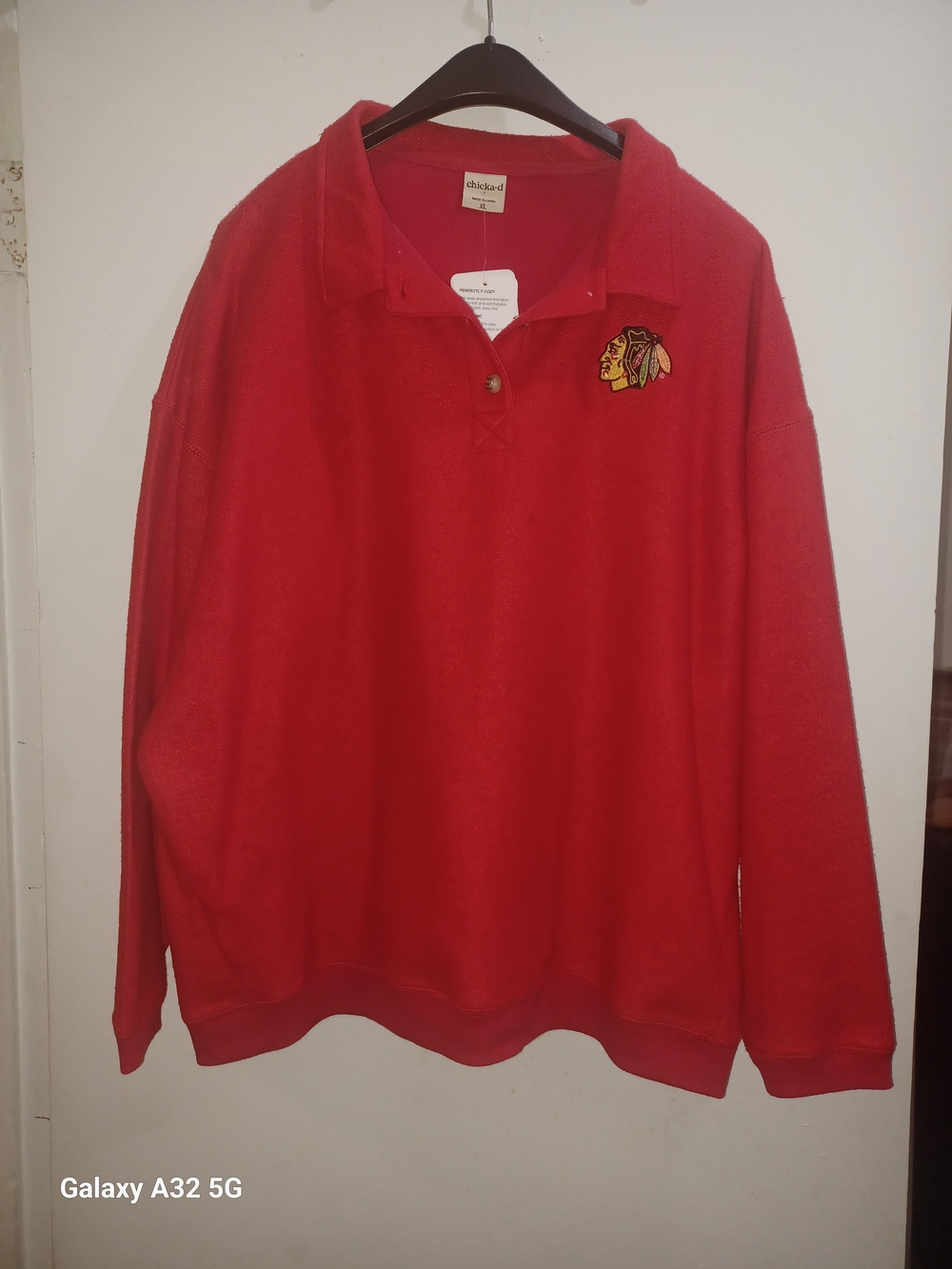 Chicka-d Chicago Blackhawks Cloud Fleece Polo Shirt